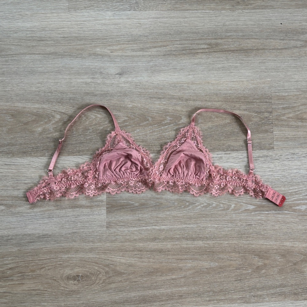 Free People Dusty Rose Lace Bralette